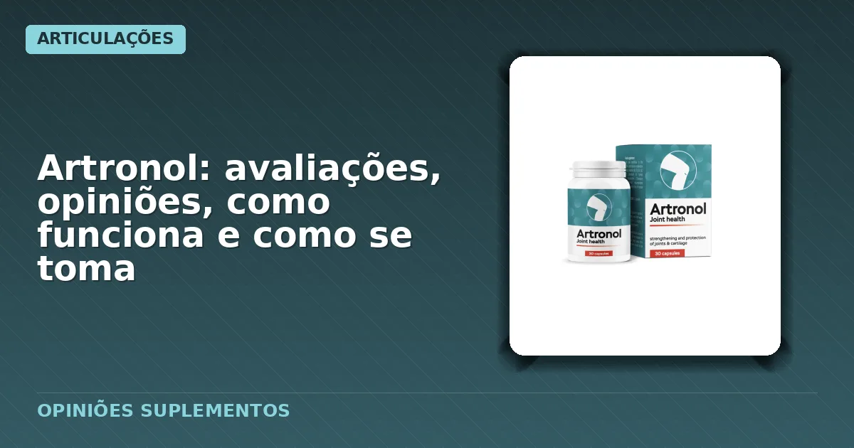 Embalagem do suplemento Artronol em cápsulas