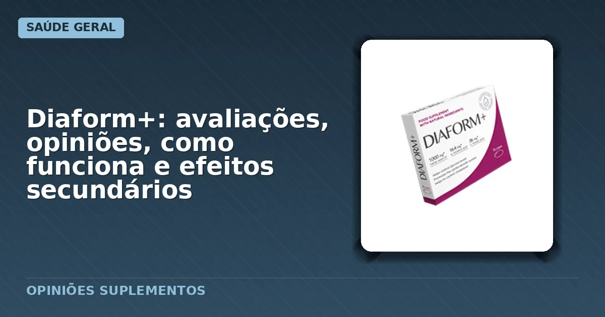 Embalagem do suplemento alimentar Diaform+, formato cápsulas