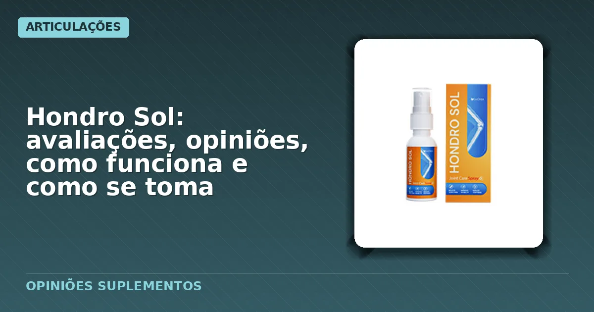 Embalagem do spray Hondro Sol destinado ao alívio das dores articulares