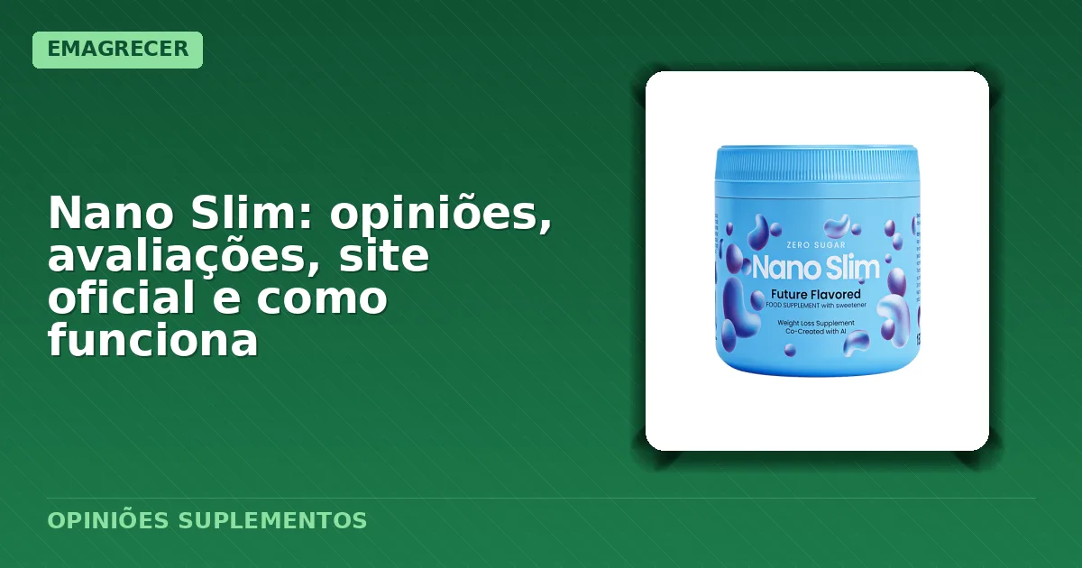 Frasco do suplemento em gotas Nano Slim