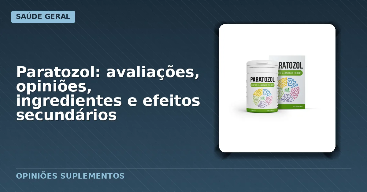 Frasco com gotinhas do suplemento natural Paratozol