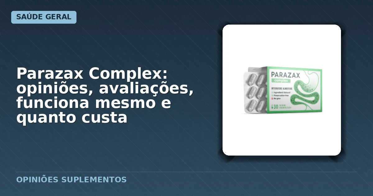 Embalagem do suplemento Parazax Complex em formato pó
