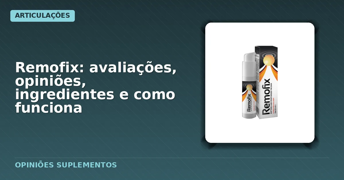 Embalagem do gel Remofix para aplicações tópicas nas articulações