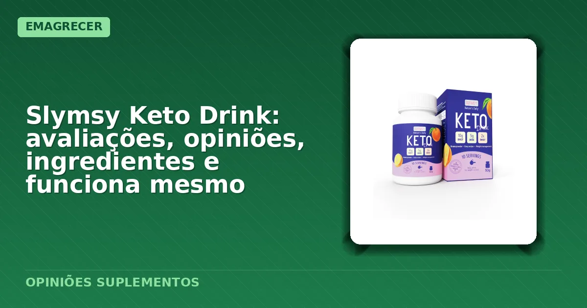 Caixa do suplemento em pó solúvel Slymsy Keto Drink